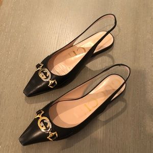 Gucci slingback pointed toe flat